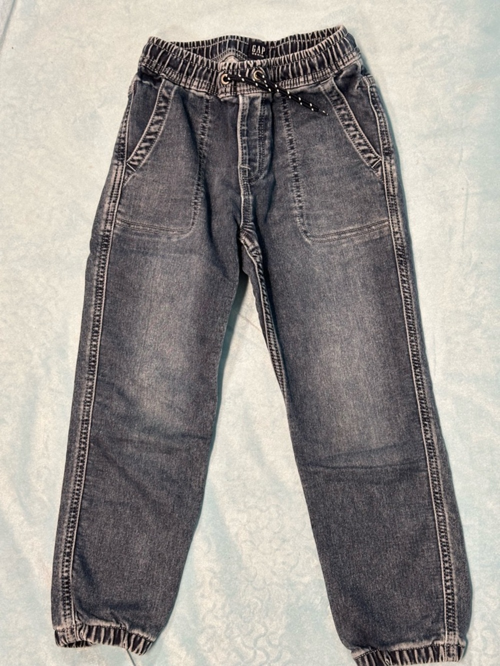 GAP Kids Gray Elastic-Waist Jeans